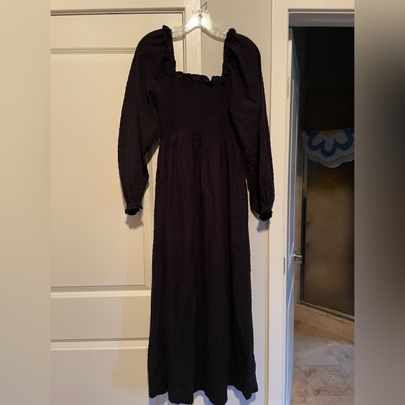 Hill house Scarlet Long Sleeve in black swiss dot medium - Picture 7 of 8